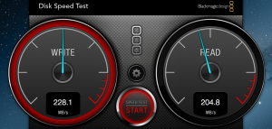 Benchmarked read-write speeds for the new drive